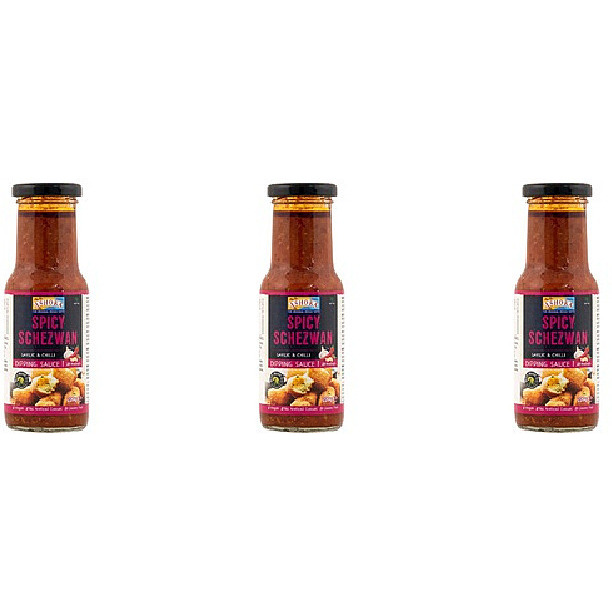 Pack of 3 - Ashoka Spicy Schezwan Garlic Chilly Dipping Sauce - 220 Gm (7.75 Oz)