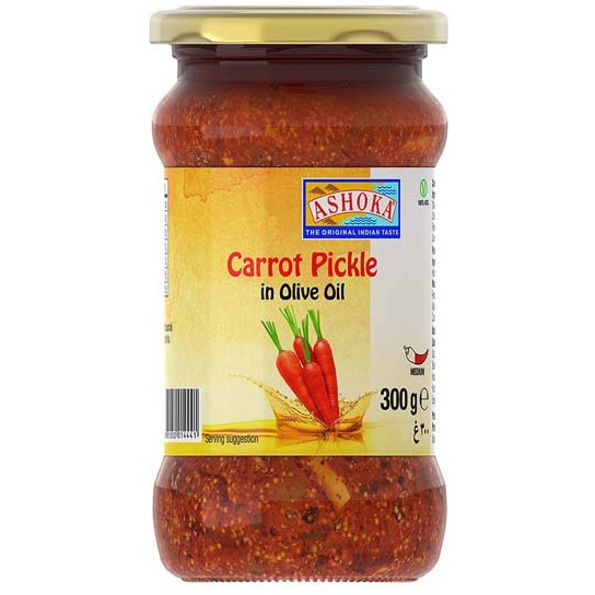 Pack of 2 - Ashoka Carrot Pickle In Olive Oil - 300 Gm (10.6 Oz)