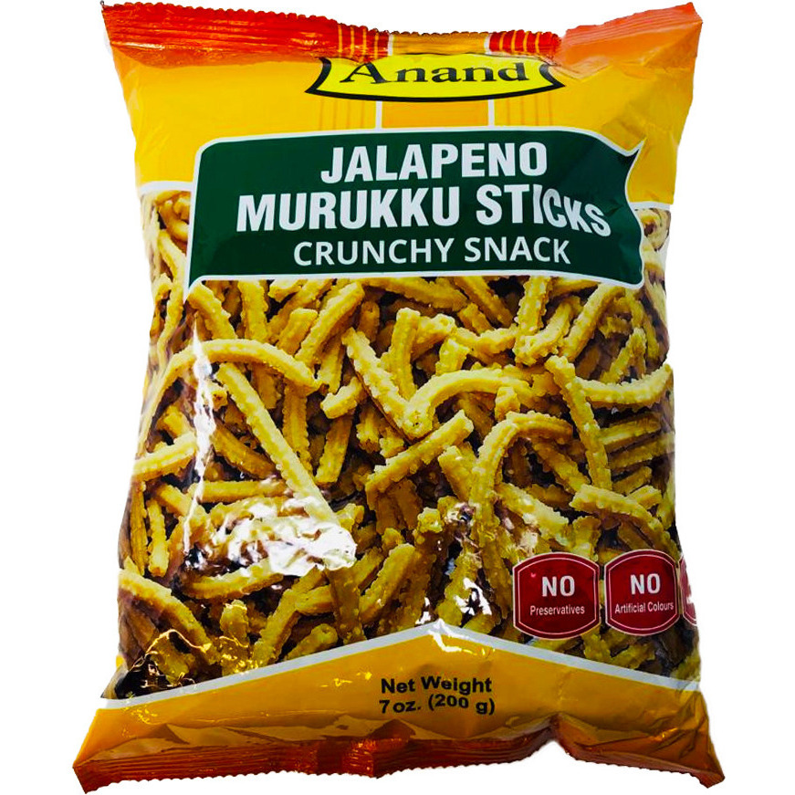 Pack of 4 - Anand Jalapeno Murukku Sticks - 200 Gm (7 Oz)