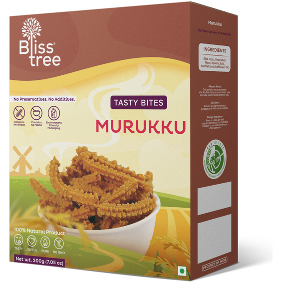 Pack of 5 - Bliss Tree Murukku - 200 Gm (7.05 Oz)