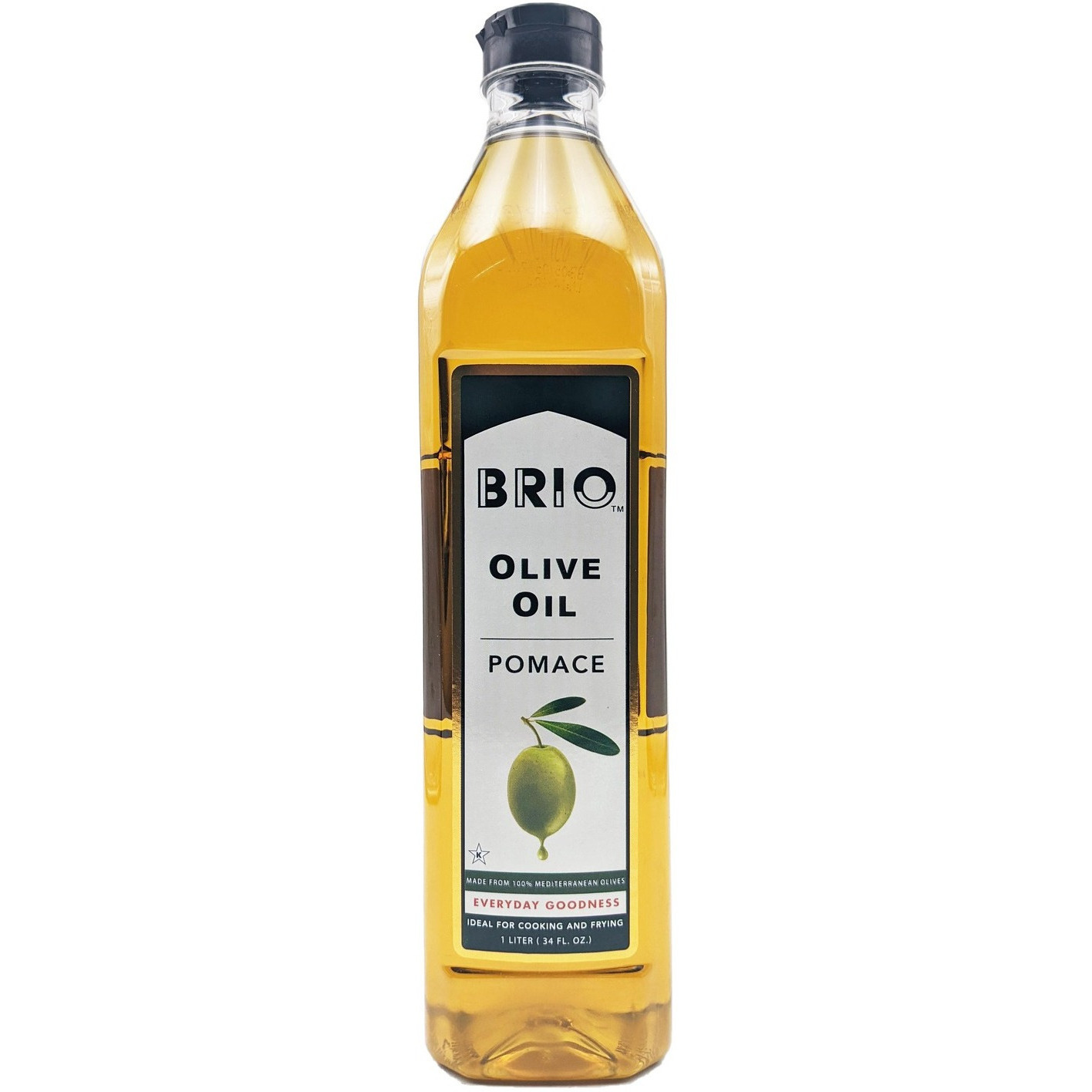 Pack of 2 - Brio Olive Oil Pomace - 1 L (33.8 Fl Oz)