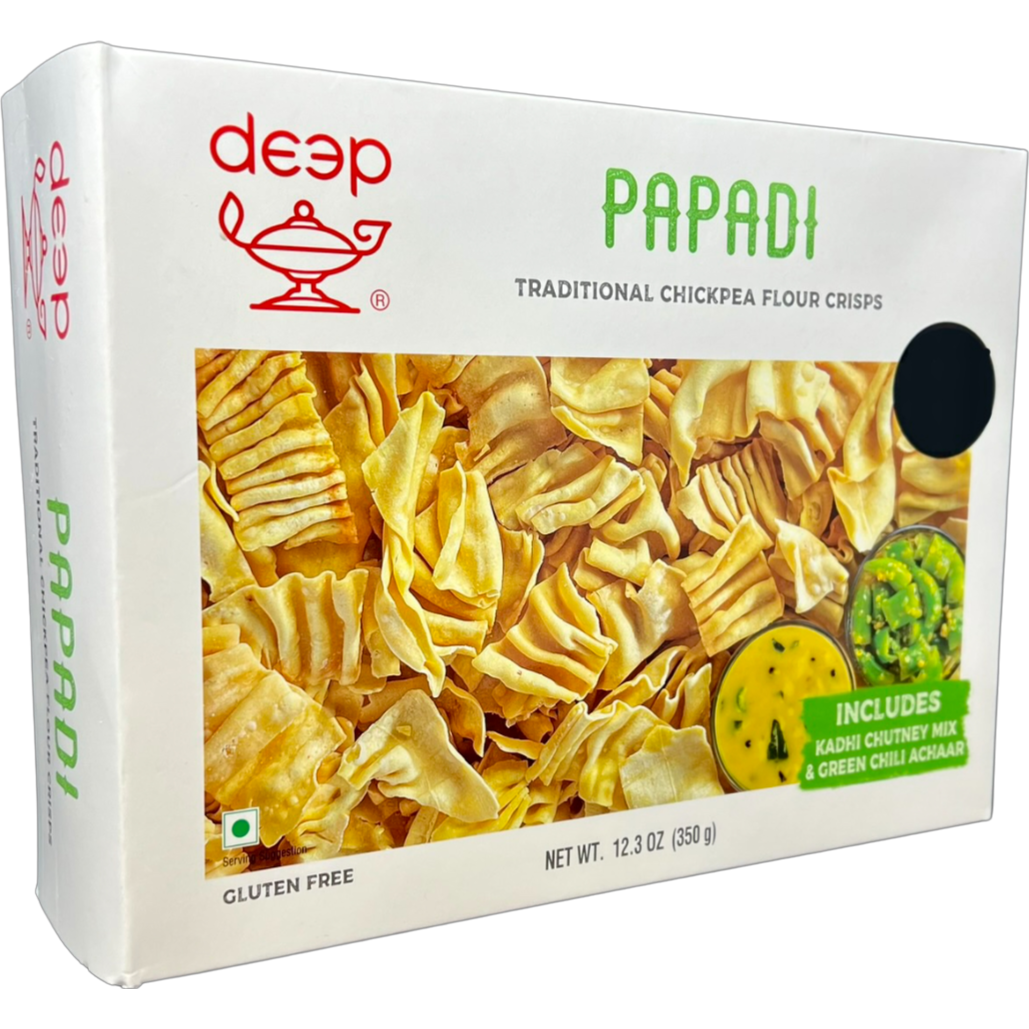 Pack of 5 - Deep Papadi Gluten Free Chickpea Crisps - 12.3 Oz (350 Gm)