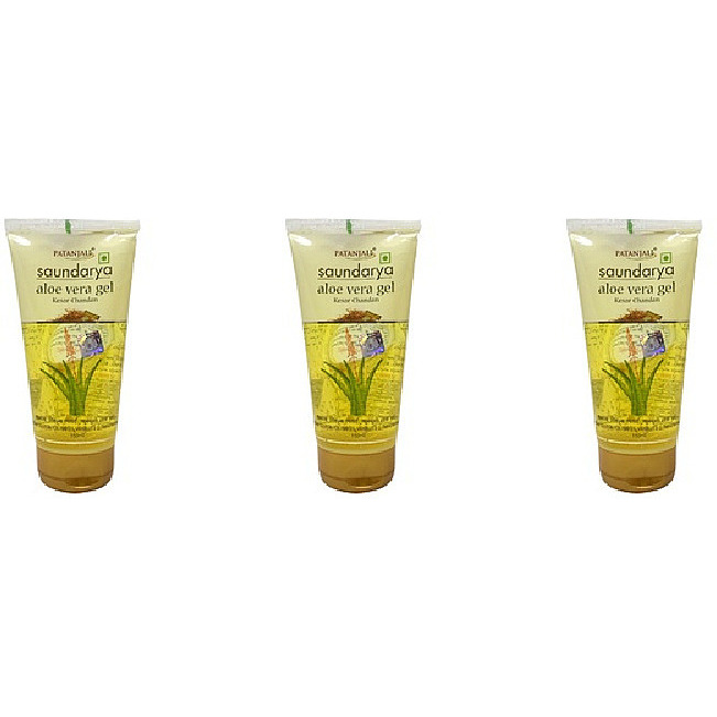 Pack of 3 - Patanjali Aloe Vera Gel Kesar Chandan - 150 Ml