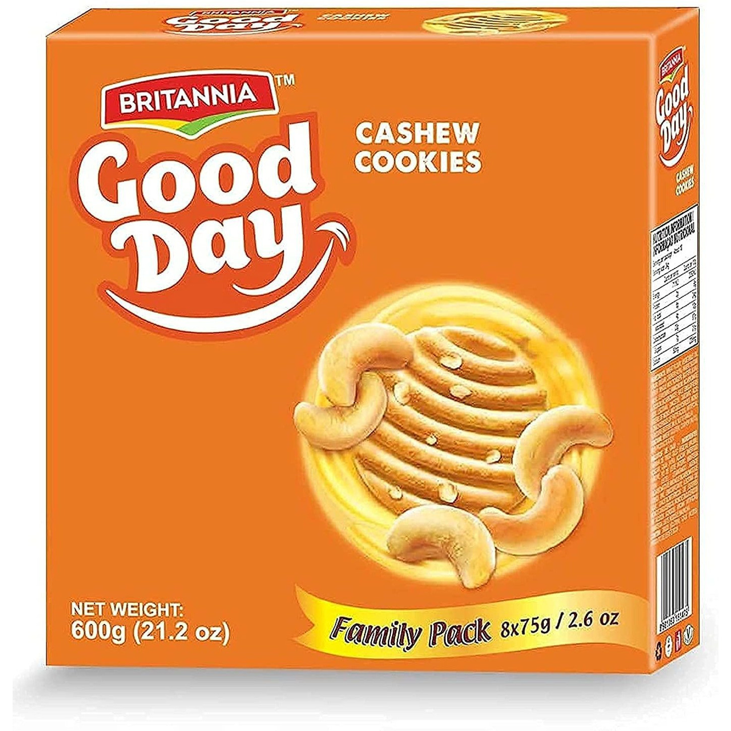 Pack of 5 - Britannia Good Day Cashew Cookies Family Pack - 600 Gm (1.3 Lb)
