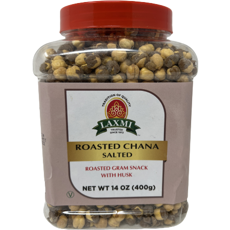 Pack of 2 - Laxmi Roasted Chana Salted With Husk - 400 (14 Oz)