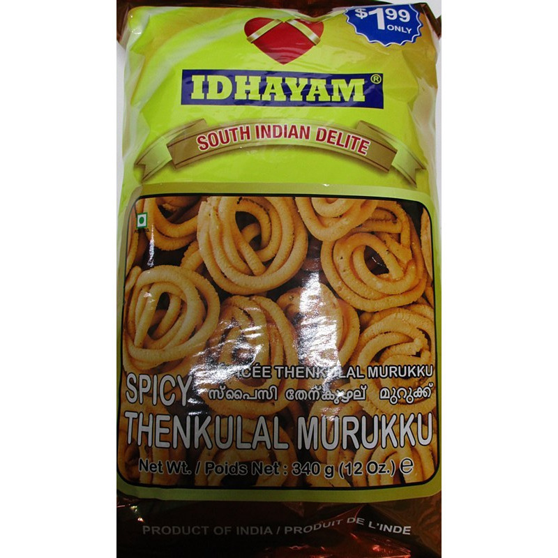 Pack of 3 - Idhayam Spicy Thenkulal Murukku - 340 Gm (12 Oz)