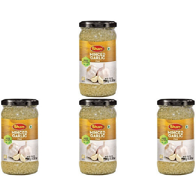 Pack of 4 - Shan Minced Garlic Paste - 300 Gm (10.58 Oz)