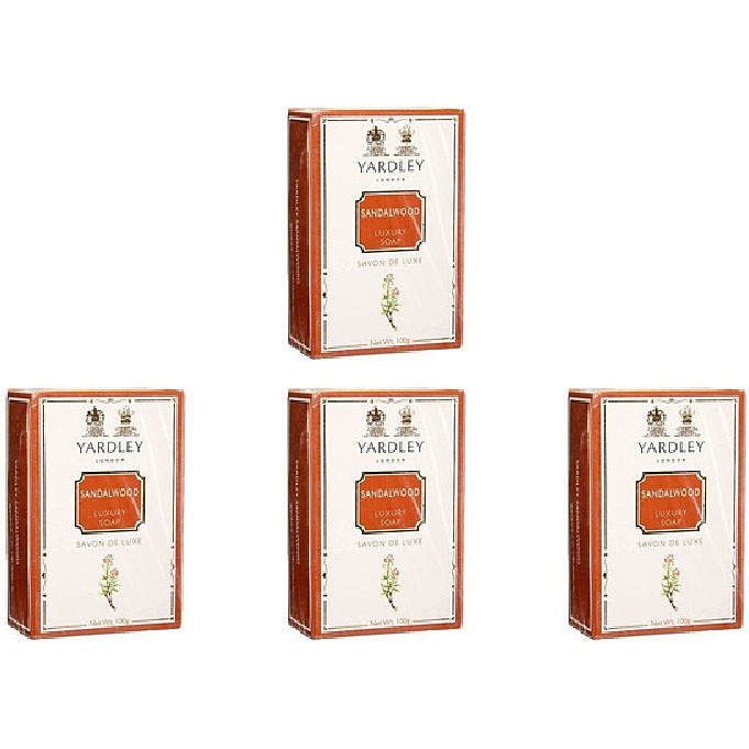 Pack of 4 - Yardley London Imperial Sandalwood Soap - 100 Gm (3.5 Oz)