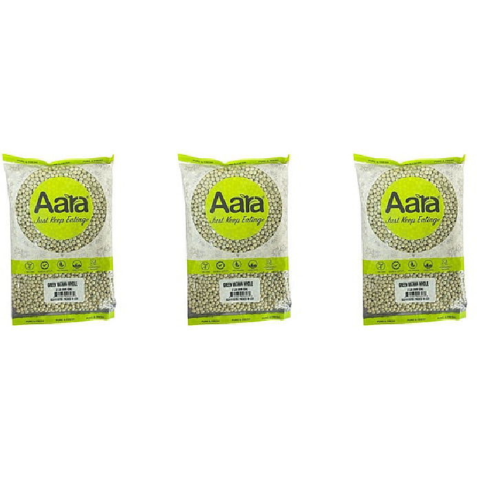 Pack of 3 - Aara Green Vatana Whole - 908 Gm (2 Lb)