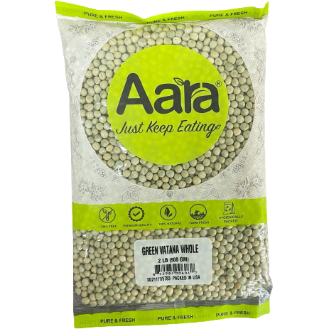 Pack of 3 - Aara Green Vatana Whole - 908 Gm (2 Lb)