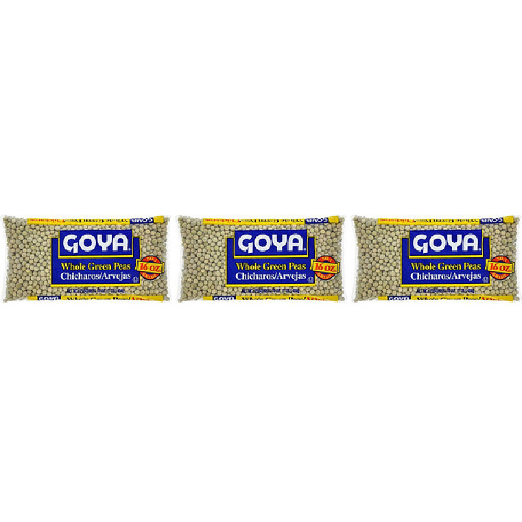 Pack of 3 - Goya Whole Green Peas - 1 Lb (454 Gm)