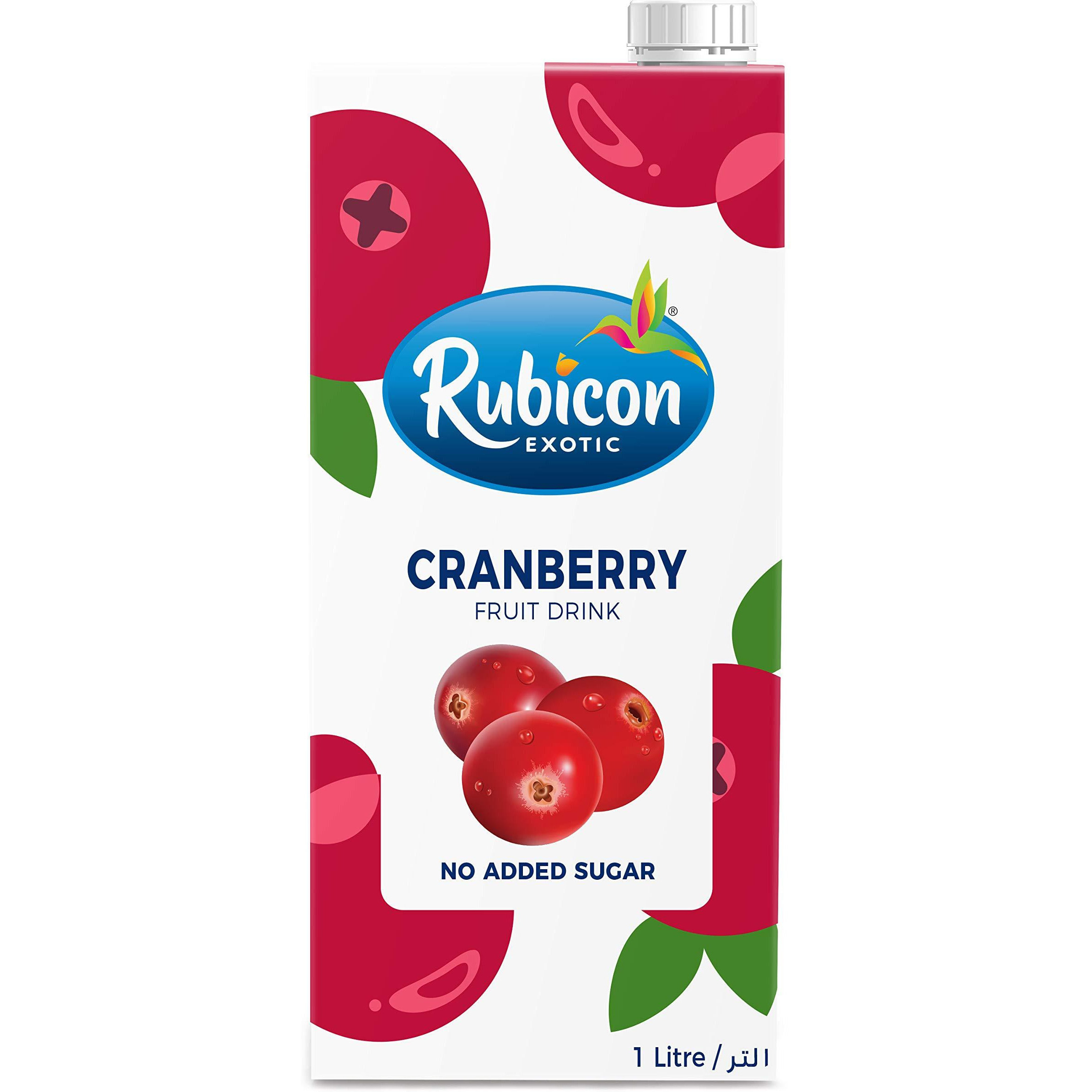 Pack of 5 - Rubicon Cranberry Juice - 1 L (33.8 Fl Oz)