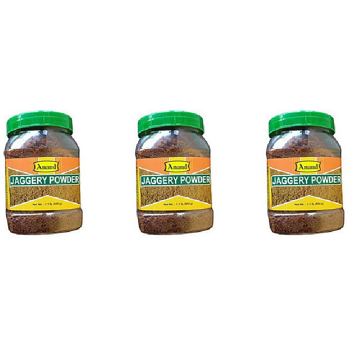Pack of 3 - Anand Jaggery Powder - 500 Gm (1.1 Lb)
