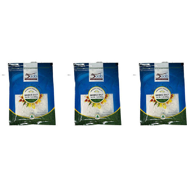 Pack of 3 - 5aab Sendha Salt - 200 Gm (7 Oz)