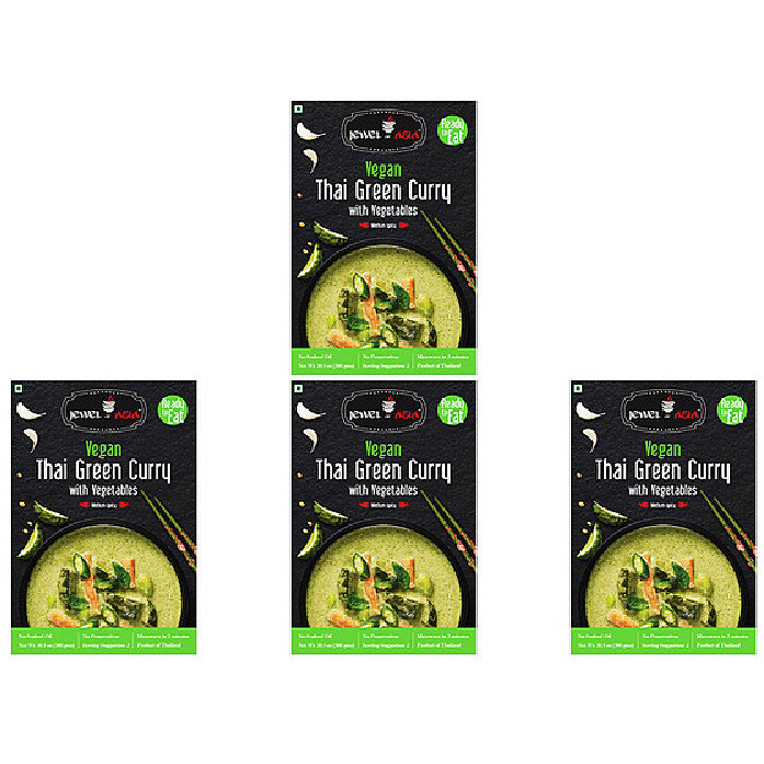 Pack of 4 - Jewel Of Asia Vegan Thai Green Curry With Vegetables - 300 Gm (10.58 Oz)