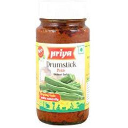 Pack of 5 - Priya Drumstick Pickle No Garlic - 300 Gm (10 Oz)