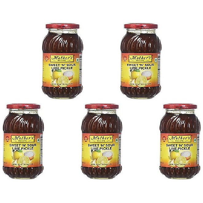 Pack of 5 - Mother's Recipe Sweet Lime Pickle - 575 Gm (20.3 Oz)
