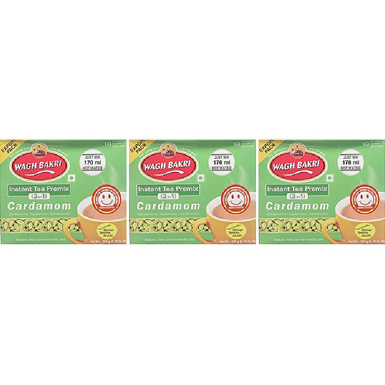 Pack of 3 - Wagh Bakri Instant Cardamom Tea - 260 Gm (9.18 Oz)