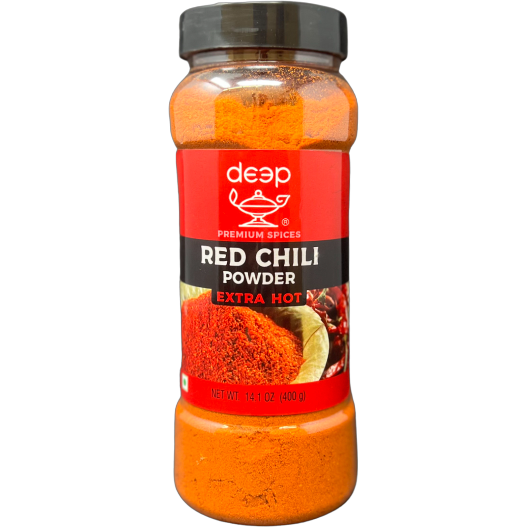 Pack of 5 - Deep Red Chili Powder Extra Hot - 400 Gm (14 Oz)