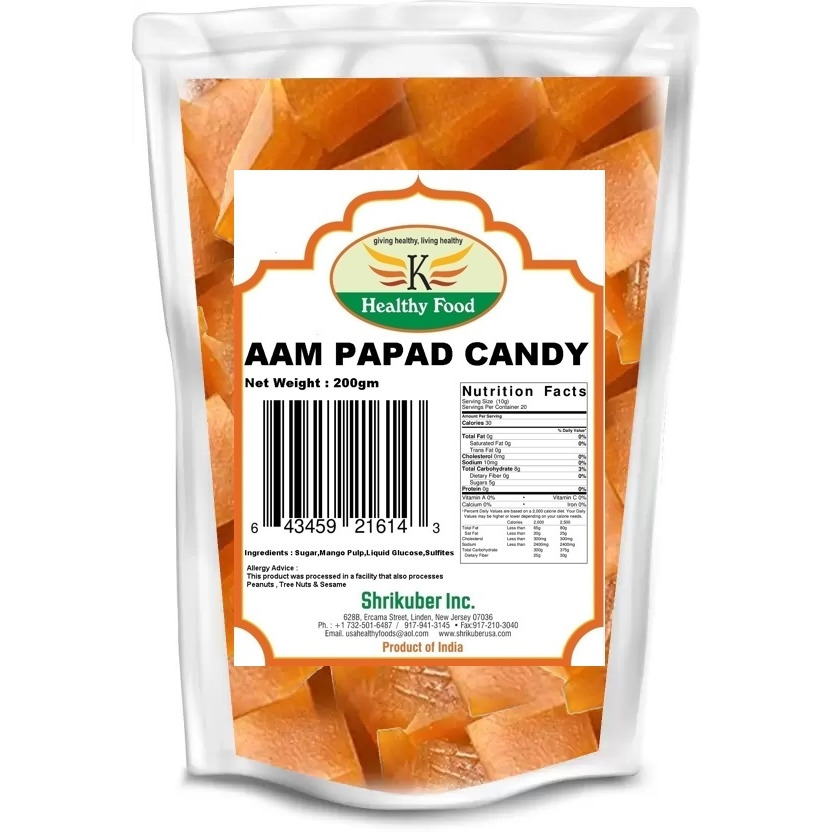 HEALTHY FOOD AAM PAPAD CANDY 200GM