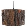 RUSTIC WOODEN LOG HANGING PENDANT LIGHT, INDUSTRIAL OUTDOOR LIGHT, E27