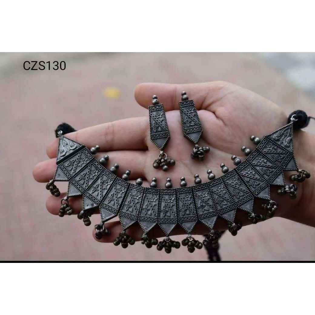 Indian Ethnic Oxidised Jewellery Choker Set