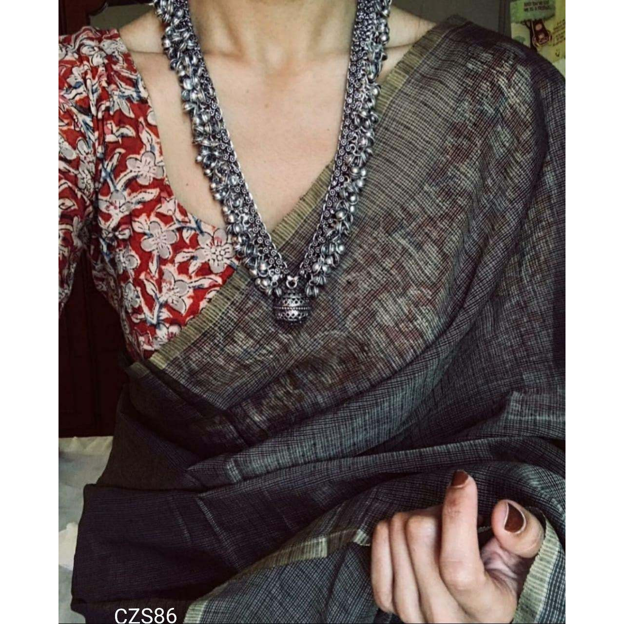 India Oxidised ghungroo long Neck Piece