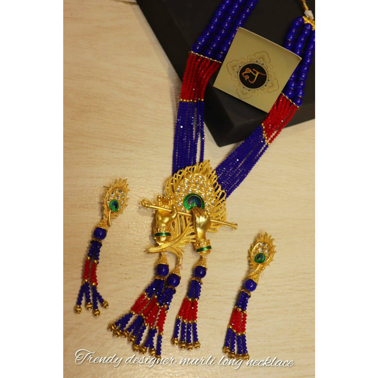 Murli necklace, Indian jewellery, Bollywood celebrity, beads jewellery set, gifts for her, wedding jewellery