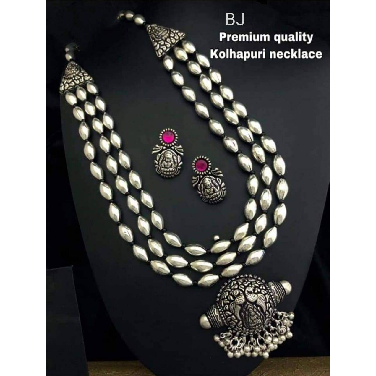 Never????miss the chance to flaunt your beloved jewellery. Our????german silver earring????is the perfect choice to be the one in many. It comprises of long????hangings and can be toned with all kind of ethnic and indo western dresses.