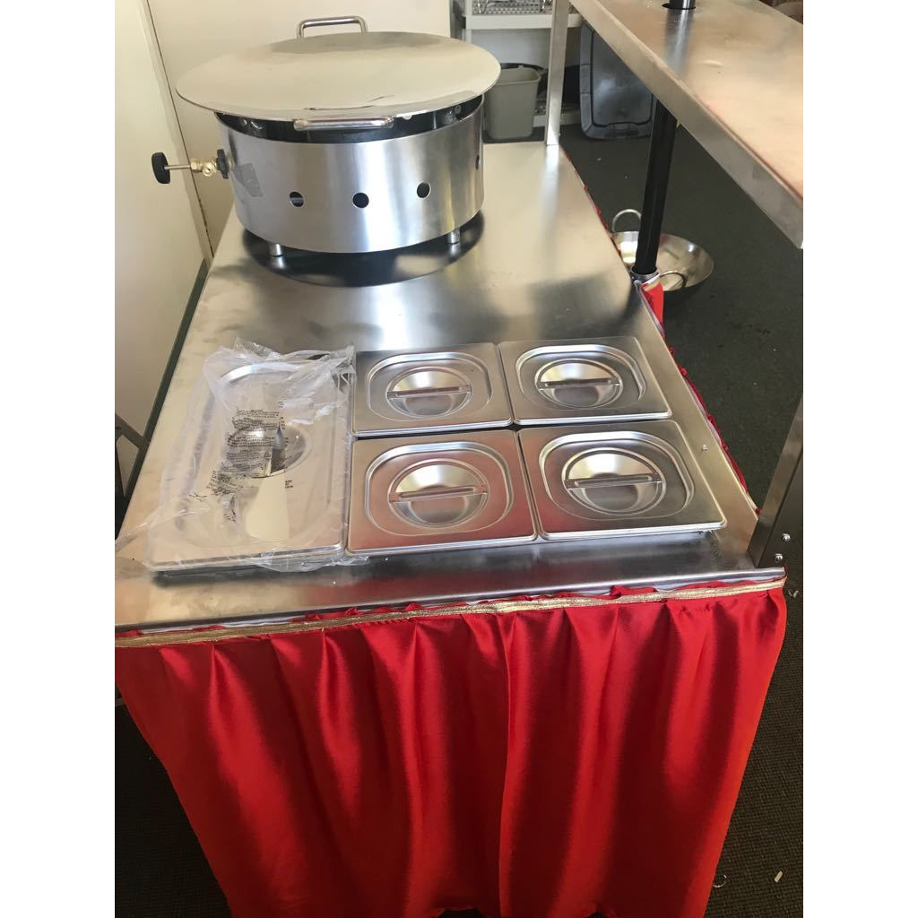 Live Tikki/Chaat Counter Trolly for Catering & Restaurant on Wheels