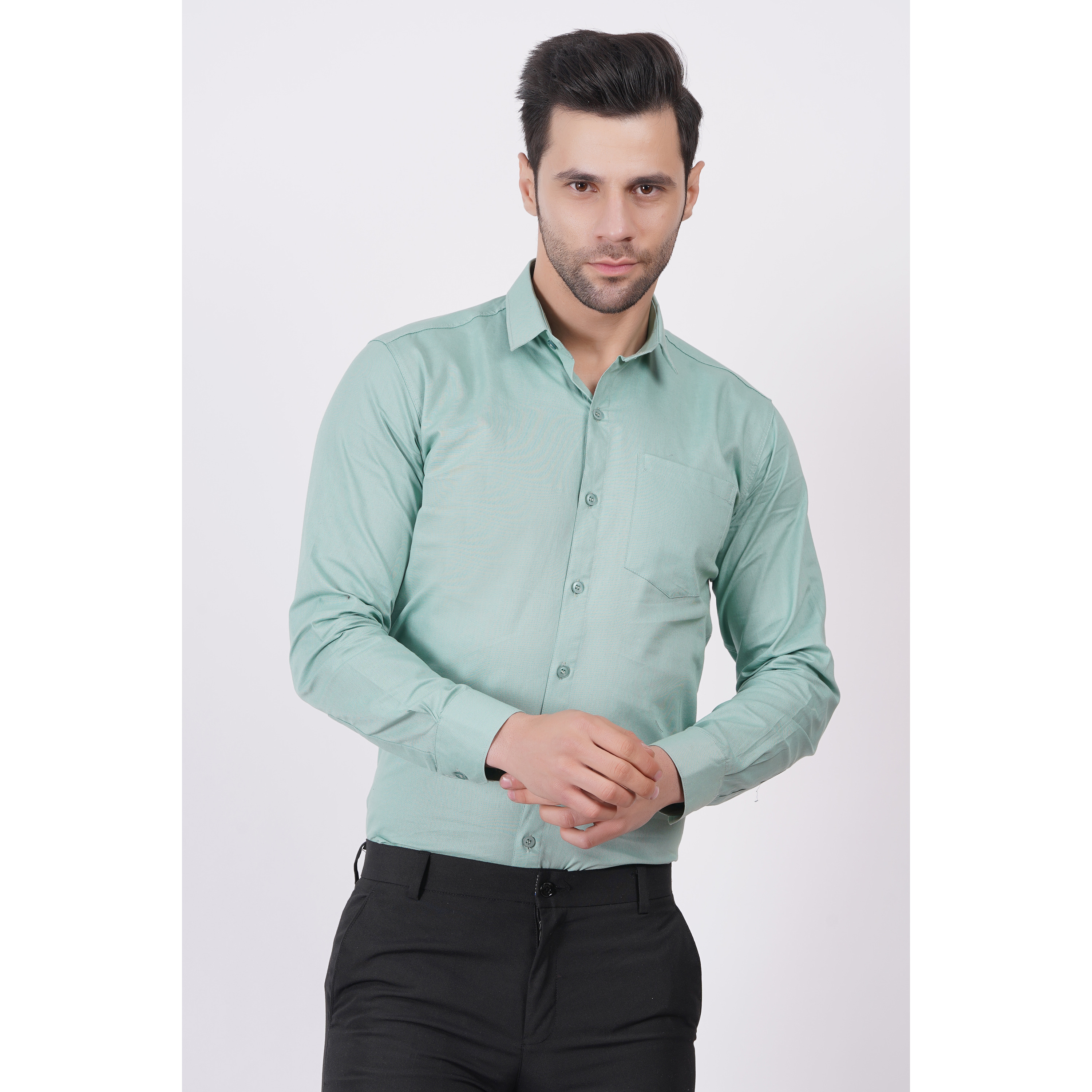 MEN FULL SLEEVE PURE COTTON OFFICE CASUAL WEAR SHIRT