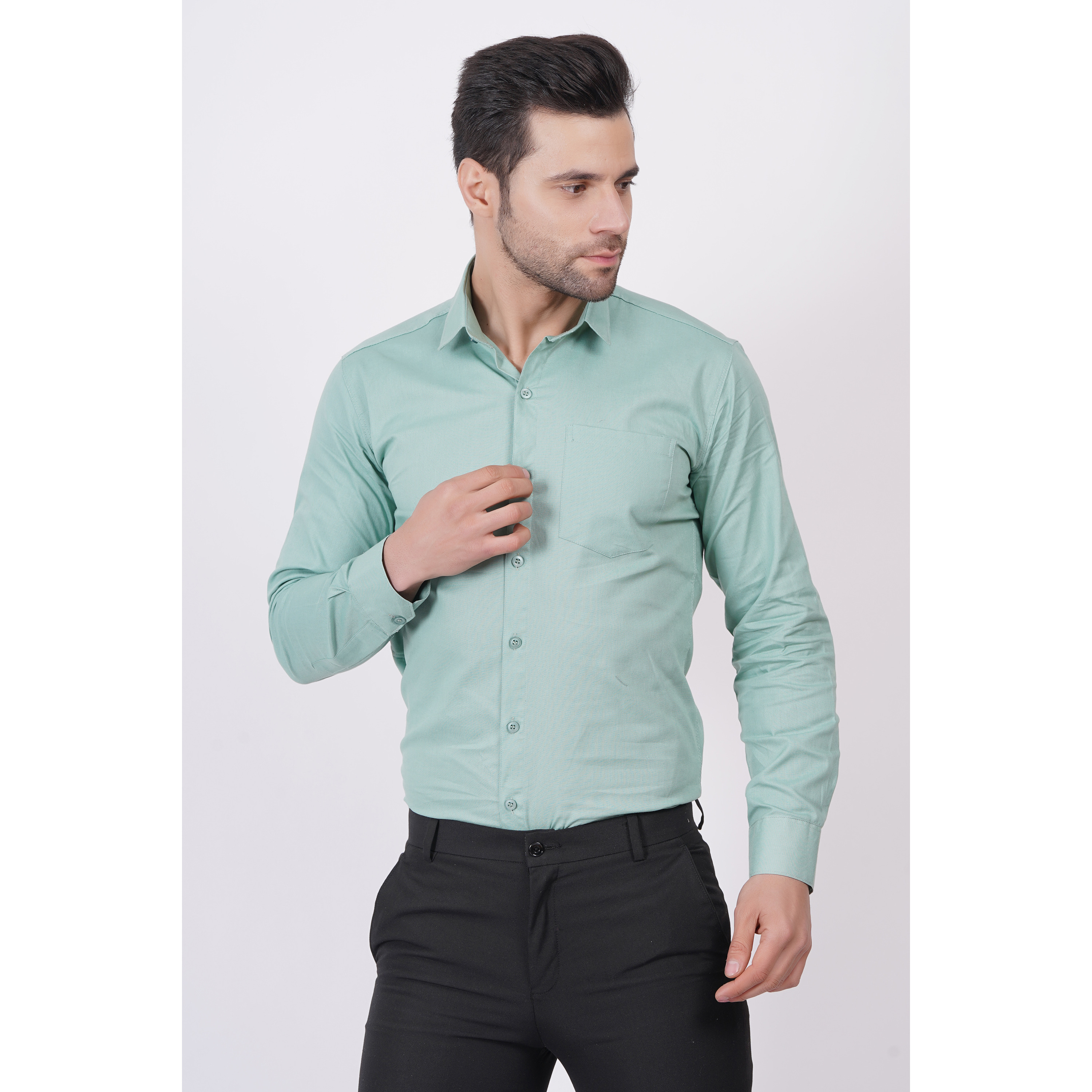 MEN FULL SLEEVE PURE COTTON OFFICE CASUAL WEAR SHIRT