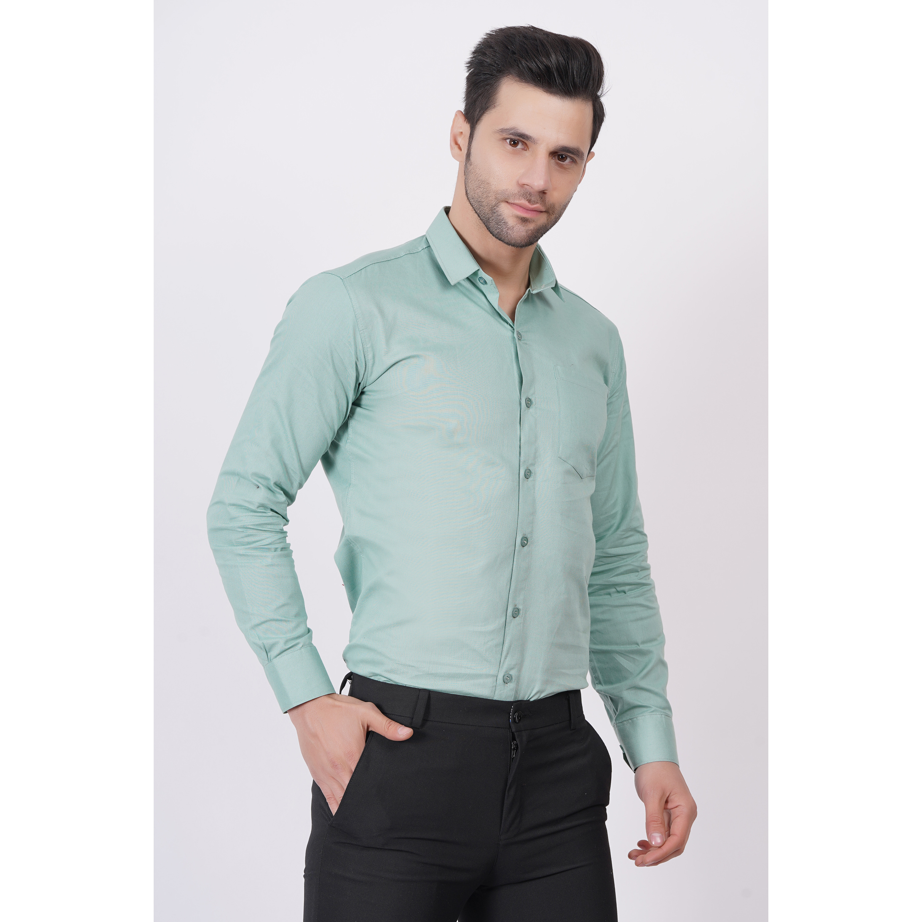 MEN FULL SLEEVE PURE COTTON OFFICE CASUAL WEAR SHIRT