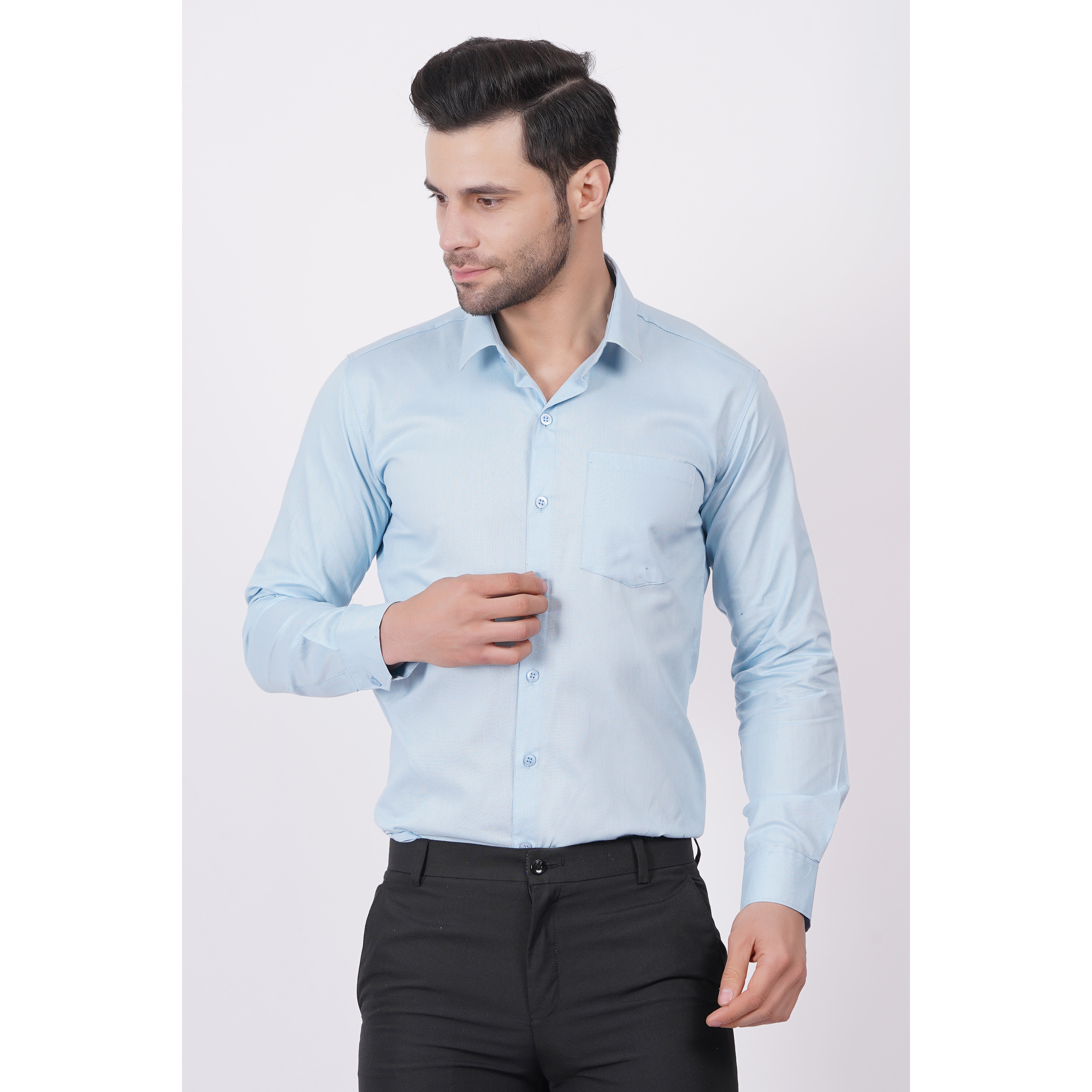 MEN FULL SLEEVE PURE COTTON SHIRT WITH CHEST POCKET