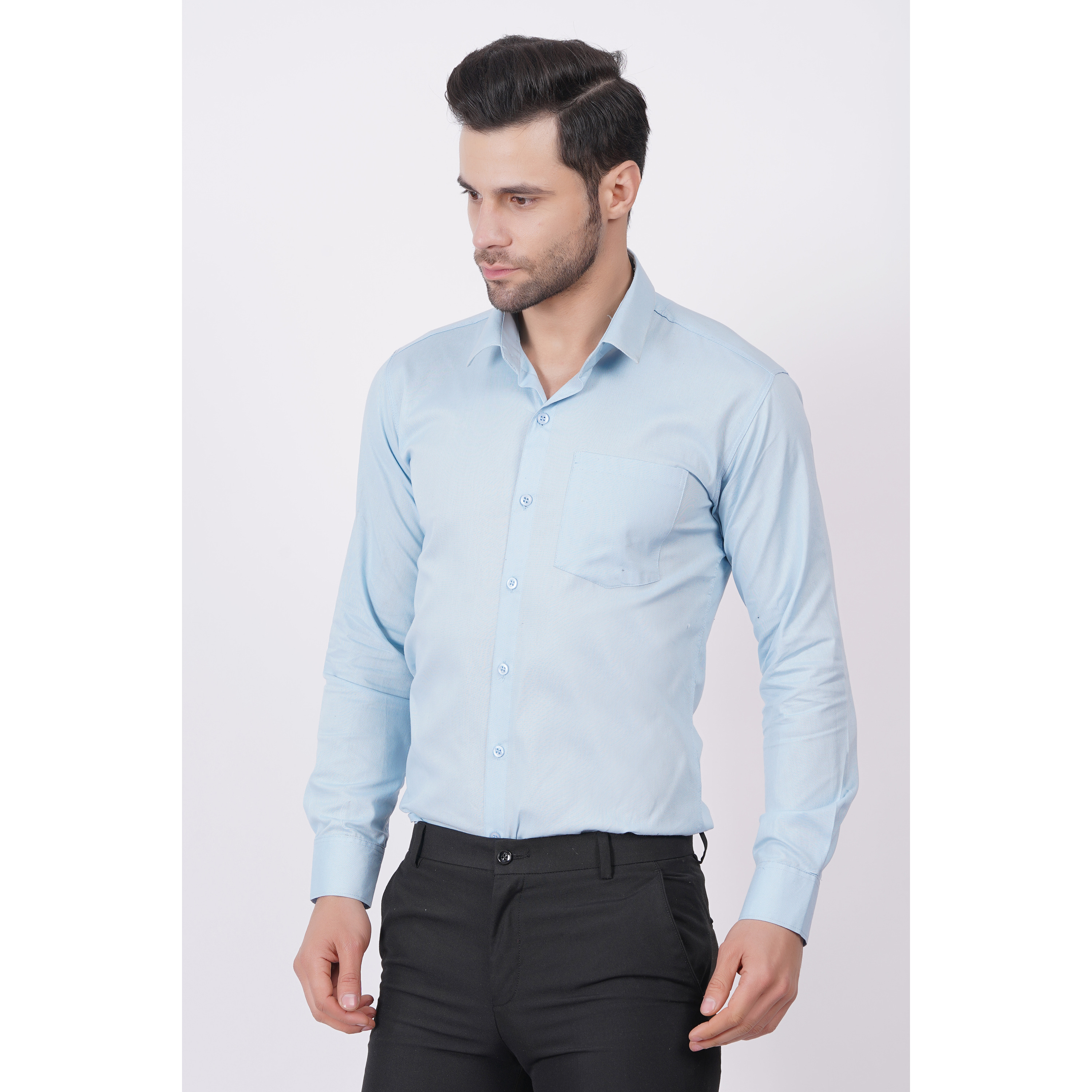 MEN FULL SLEEVE PURE COTTON SHIRT WITH CHEST POCKET