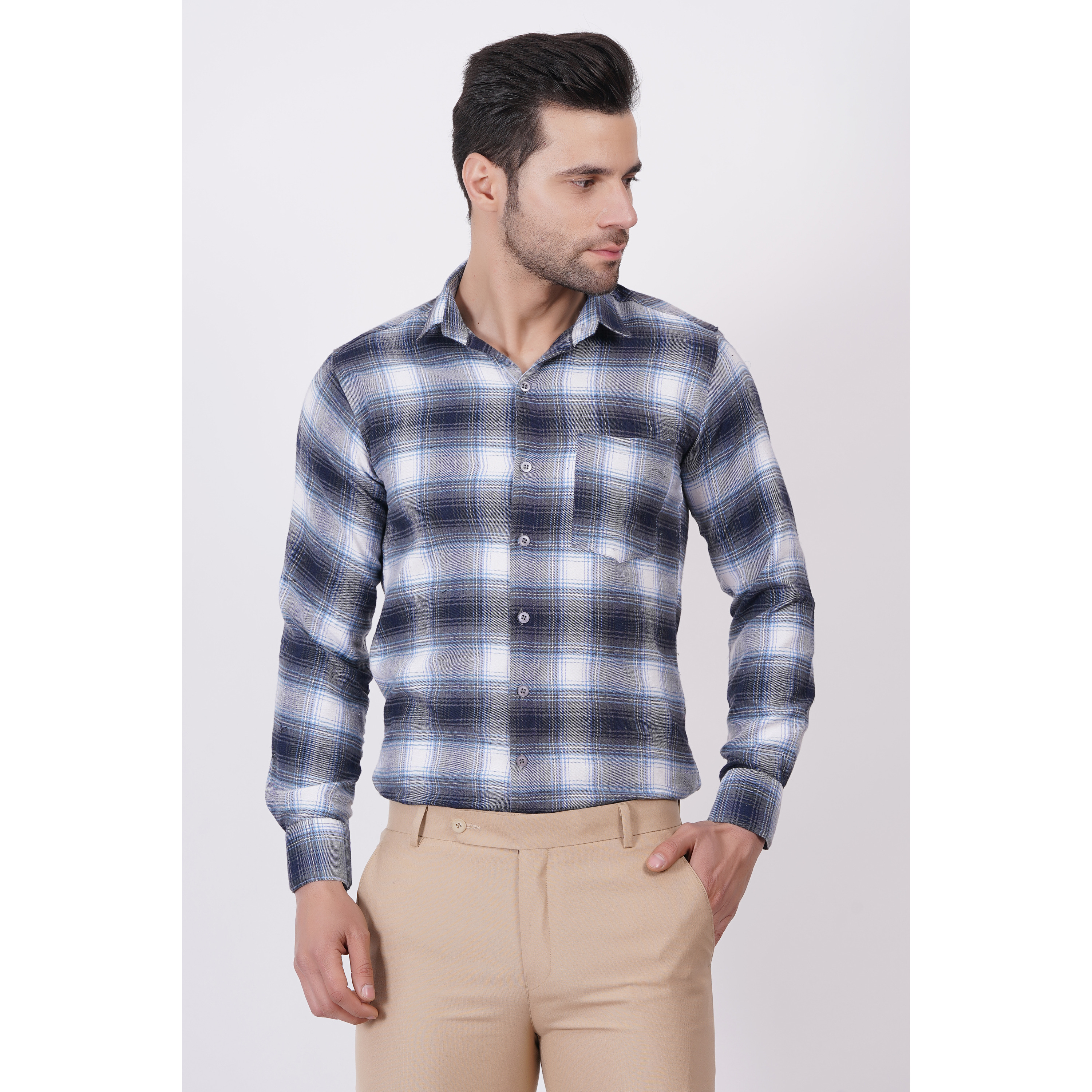 MEN FULL SLEEVE SHIRT WITH CHEST POCKET