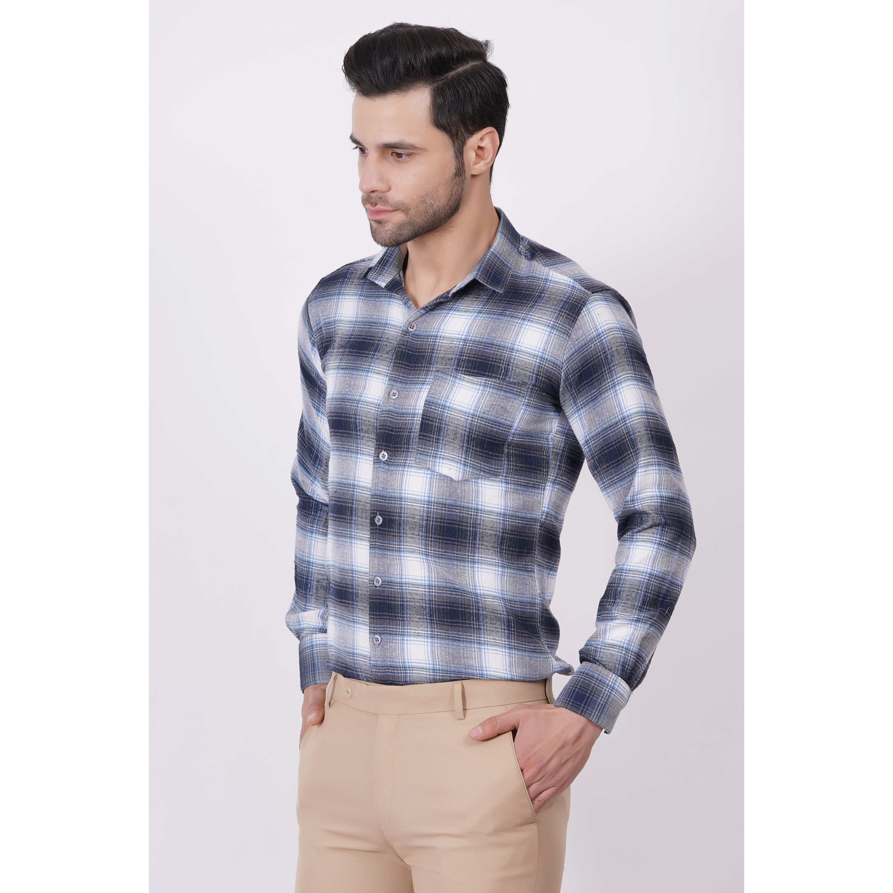 MEN FULL SLEEVE SHIRT WITH CHEST POCKET