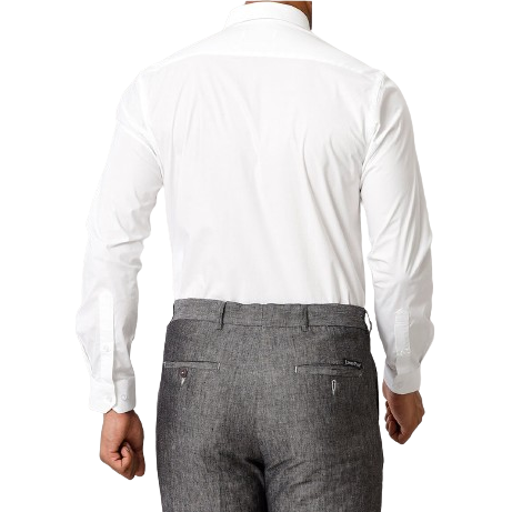 MEN WHITE SHIRT WITH CHEST POCKET