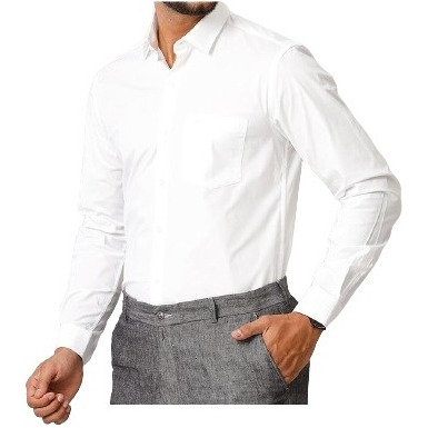 MEN WHITE SHIRT WITH CHEST POCKET