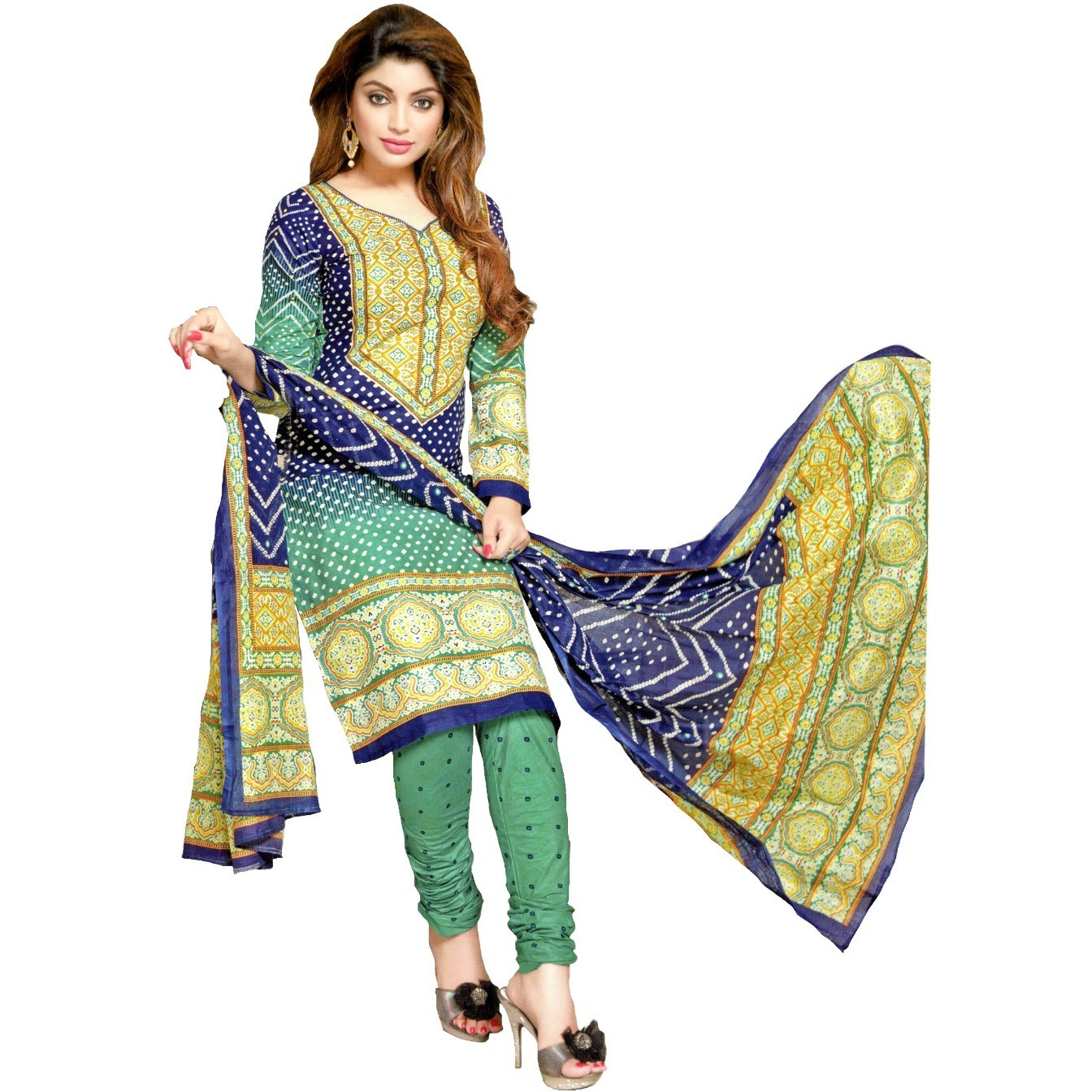 Cotton dupatta suits on sale online