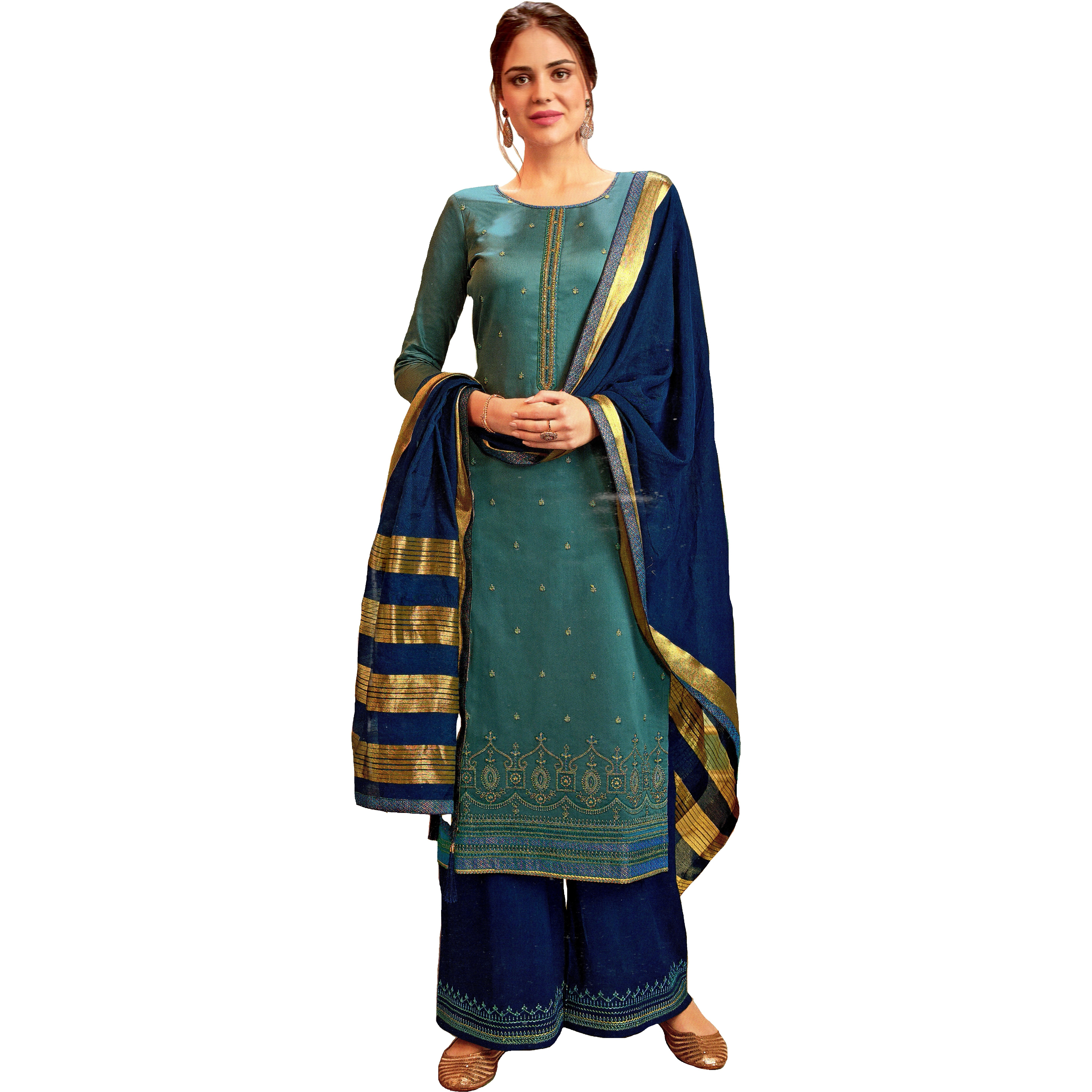 MAHATI Silk Kurti Palazzo Suits