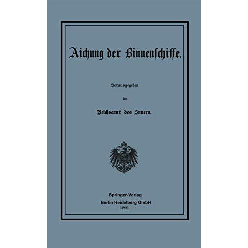 Aichung der Binnenschiffe [Paperback]