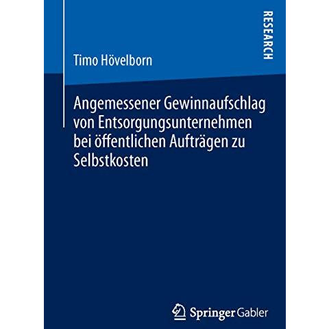 Angemessener Gewinnaufschlag von Entsorgungsunternehmen bei ?ffentlichen Auftr?g [Paperback]