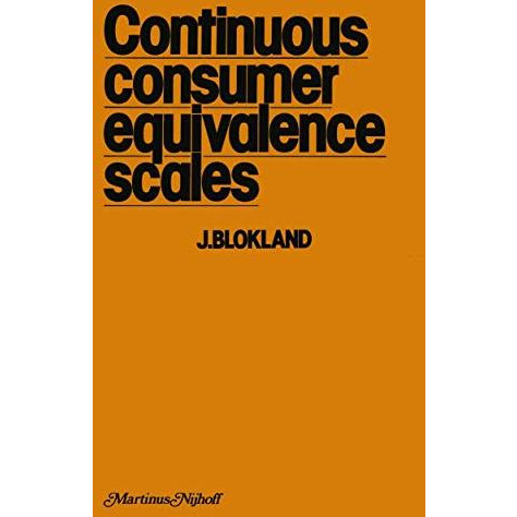 Continuous Consumer Equivalence Scales: Item-specific effects of age and sex of  [Paperback]