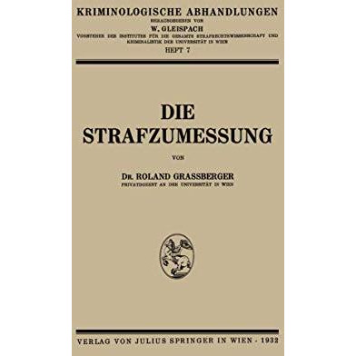 Die Strafzumessung [Paperback]