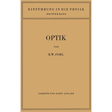 Einf?hrung in die Optik [Paperback]