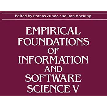 Empirical Foundations of Information and Software Science V [Paperback]