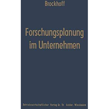 Forschungsplanung im Unternehmen [Paperback]