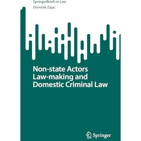 Non-state Actors Law-making and Domestic Criminal Law [Paperback]