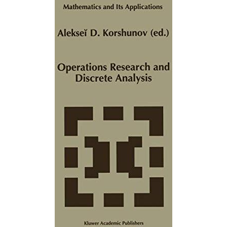 Operations Research and Discrete Analysis [Paperback]